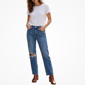 Abercrombie & Fitch Womens Ultra High Rise The Ankle Straight Jeans Size 27 / 4R